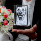 Crystal Photo Block Laser Engraved 2D 3D Illuminated Base