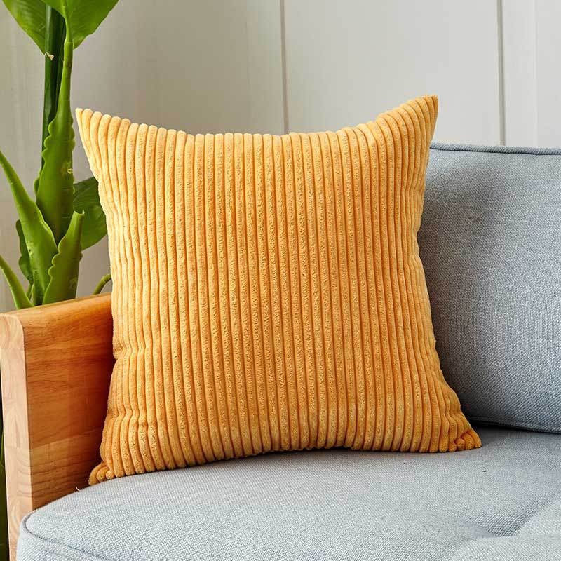 Cushion Cover Ribbed Microvelour Concealed Zipper