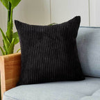 Cushion Cover Ribbed Microvelour Concealed Zipper