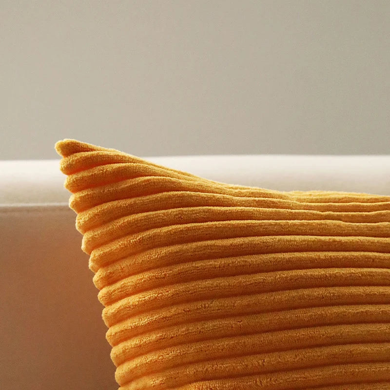 Cushion Cover Ribbed Microvelour Concealed Zipper