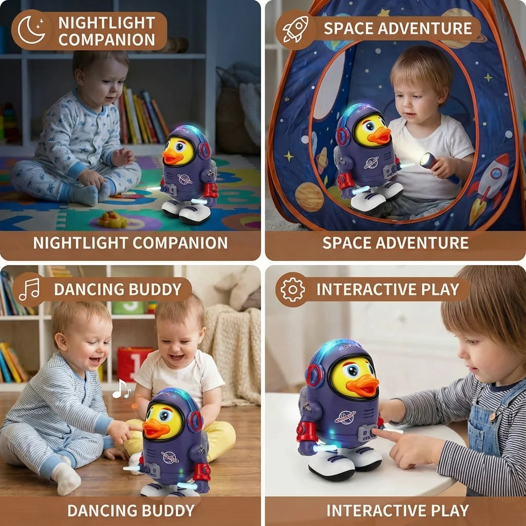 Dancing Duck Toy Astronaut Musical Motion & Light-Up