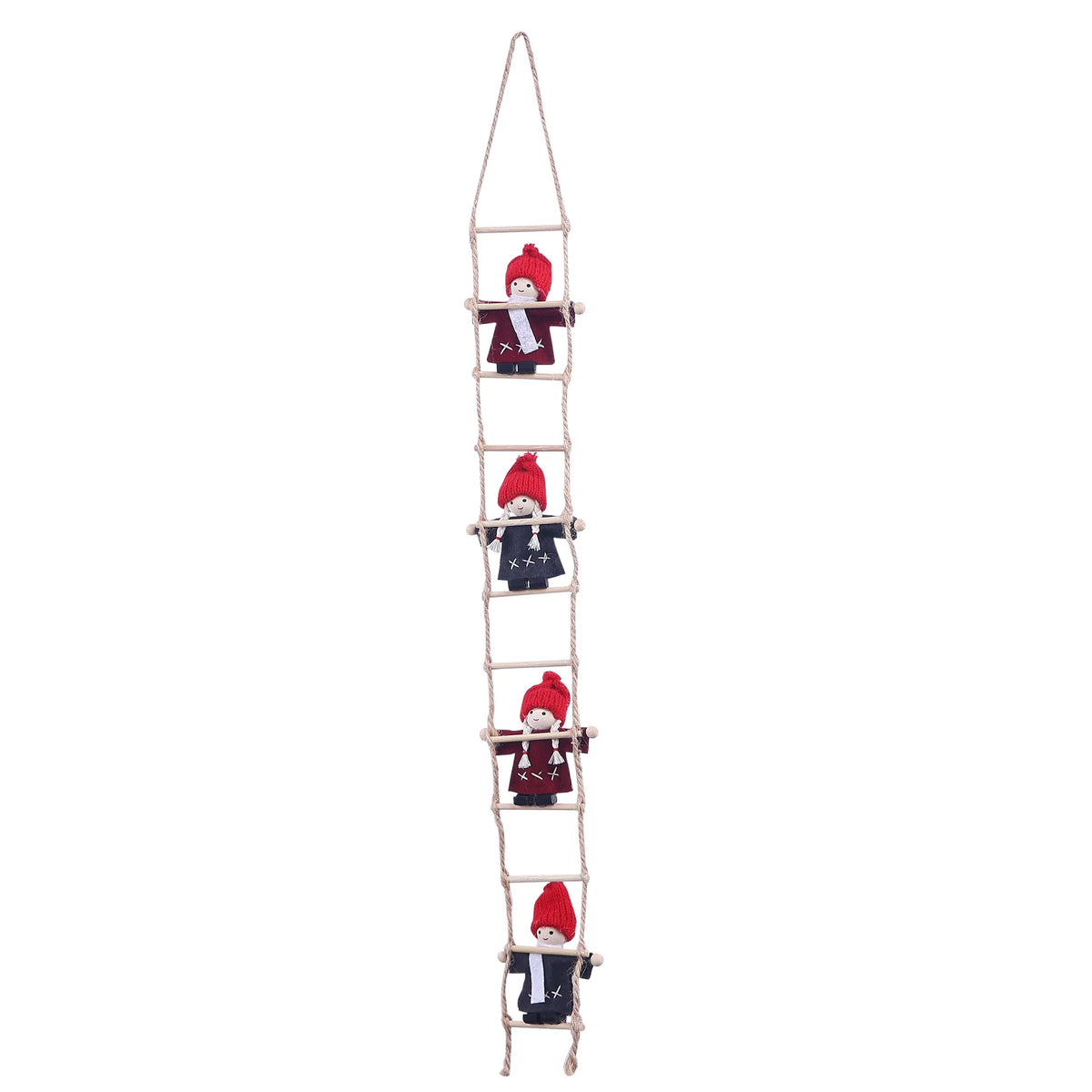 Decorative Ladder Handcrafted Christmas Figures Hanging Loop