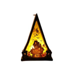 Decorative Lamp Triangular Wood Warm White LED