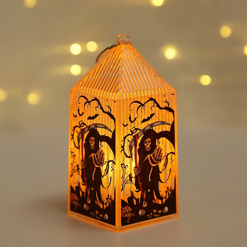 Decorative Lantern Halloween Cutout Warm LED Weather-Resistant