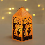 Decorative Lantern Halloween Cutout Warm LED Weather-Resistant