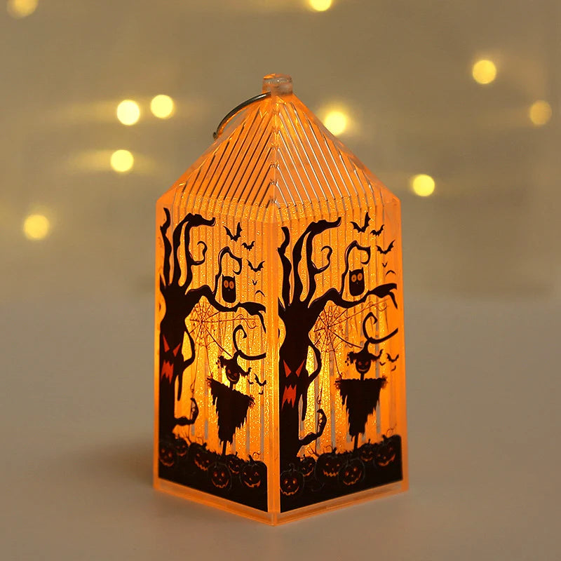 Decorative Lantern Halloween Cutout Warm LED Weather-Resistant