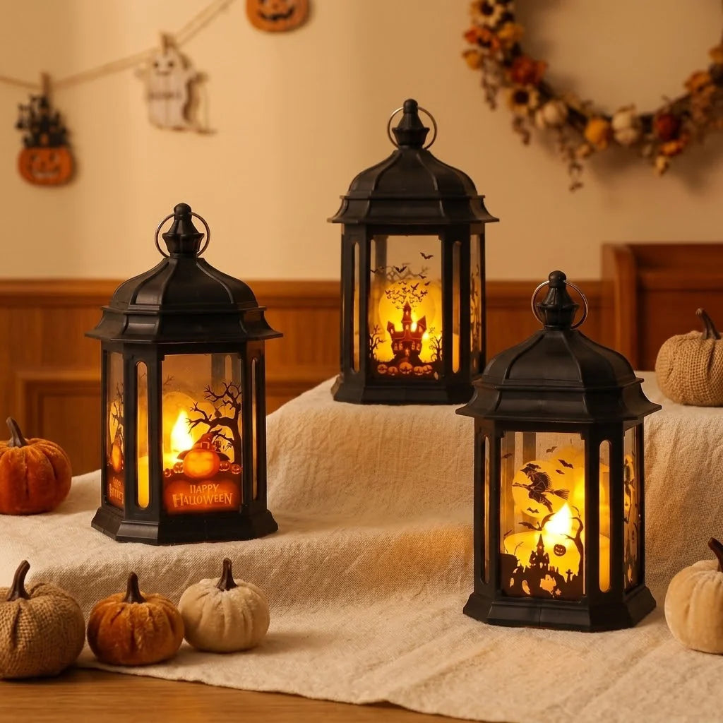Decorative Lantern Metal Cutout Tea Light & LED Compatible