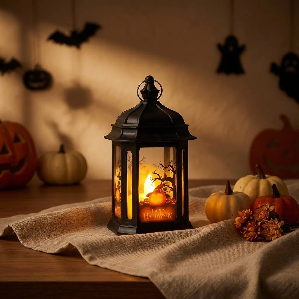 Decorative Lantern Metal Cutout Tea Light & LED Compatible