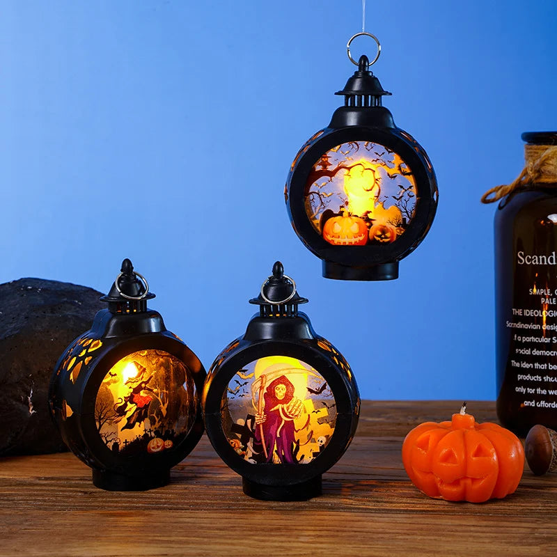 Decorative Lantern Patterned Cutout Metal Indoor Outdoor