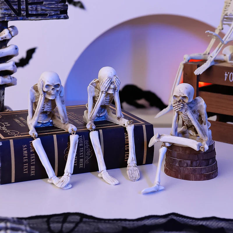 Decorative Skeleton Figure Realistic Bone Detail 20cm