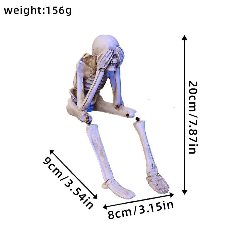 Decorative Skeleton Figure Realistic Bone Detail 20cm