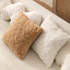 Decorative Throw Pillow Bouclé Texture Polyester Fill Removable Cover