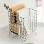 Desk Organizer Rack Open Grid Elevated Legs Rust Resistant