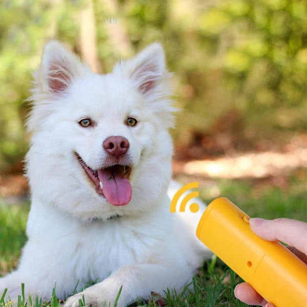 Dog Training Device Ultrasonic Bark Control Handheld LED Flashlight