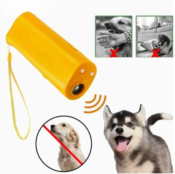 Dog Training Device Ultrasonic Bark Control Handheld LED Flashlight