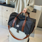Duffel Bag Washed Canvas Multiple Pockets & Shoe Compartment