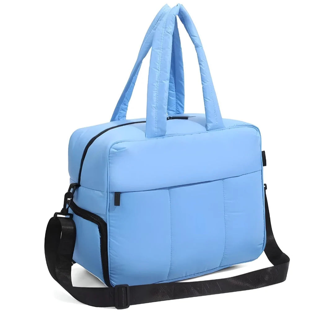Duffle Bag Quilted Polyester Foldable Fits Overhead Bins