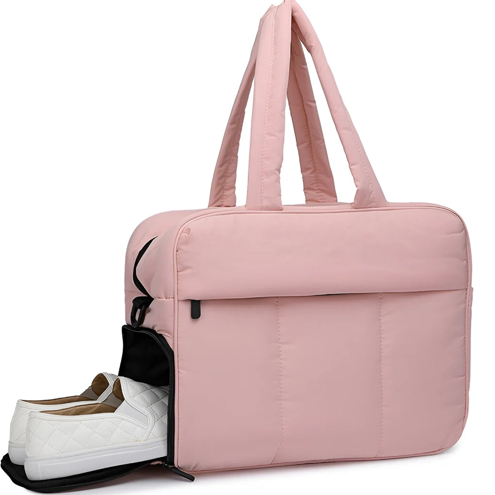 Duffle Bag Quilted Polyester Foldable Fits Overhead Bins