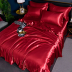 Duvet Cover Set Silk-Like Breathable Hypoallergenic