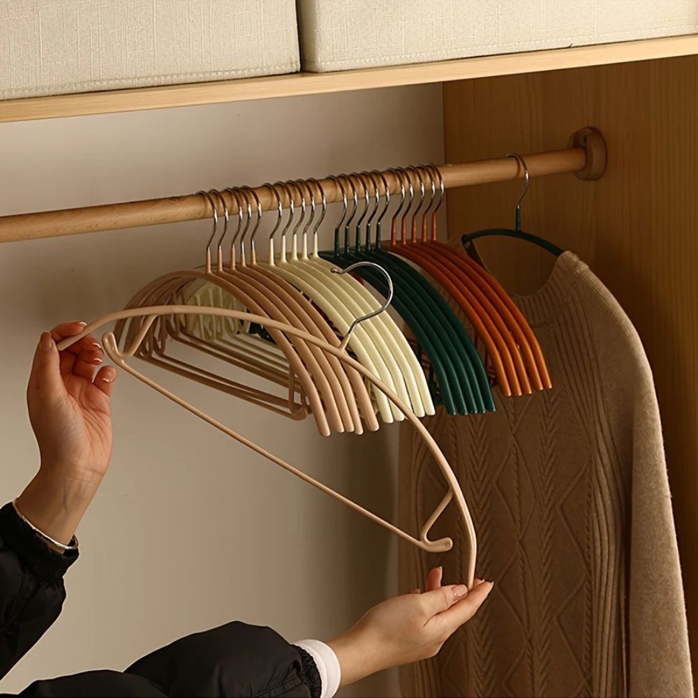 Ergonomic Soft-Touch Clothes Hangers