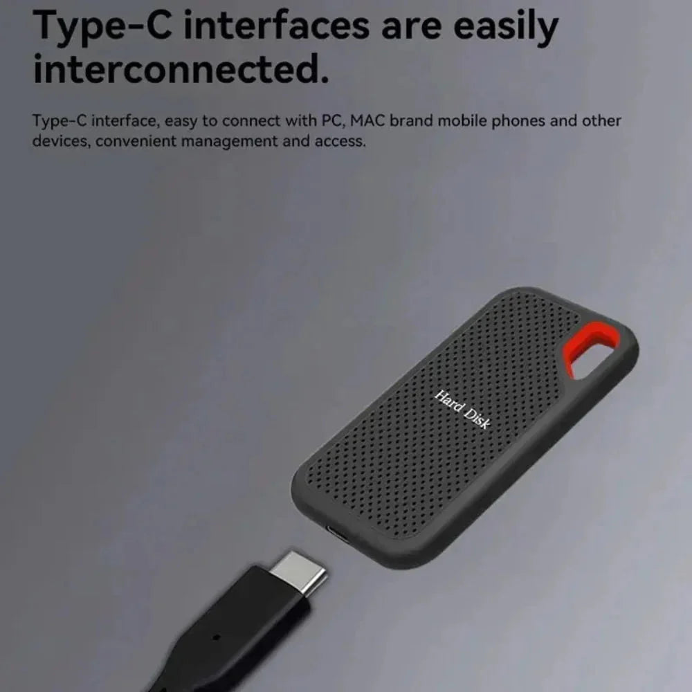 External SSD 64 TB Superfast Transfer Portable & Shock-Resistant