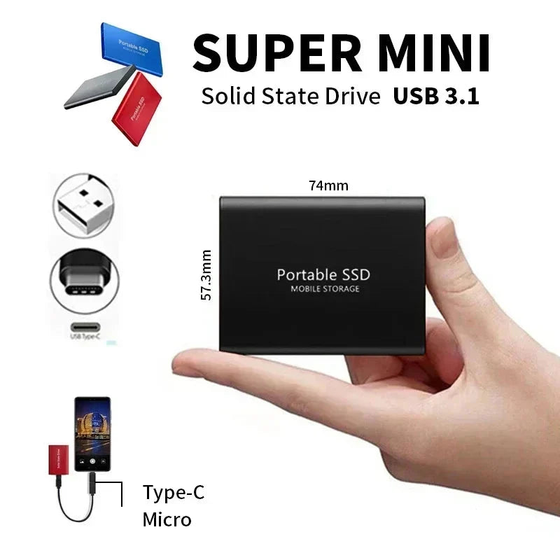 External SSD USB-C 3.1 Shockproof Compact