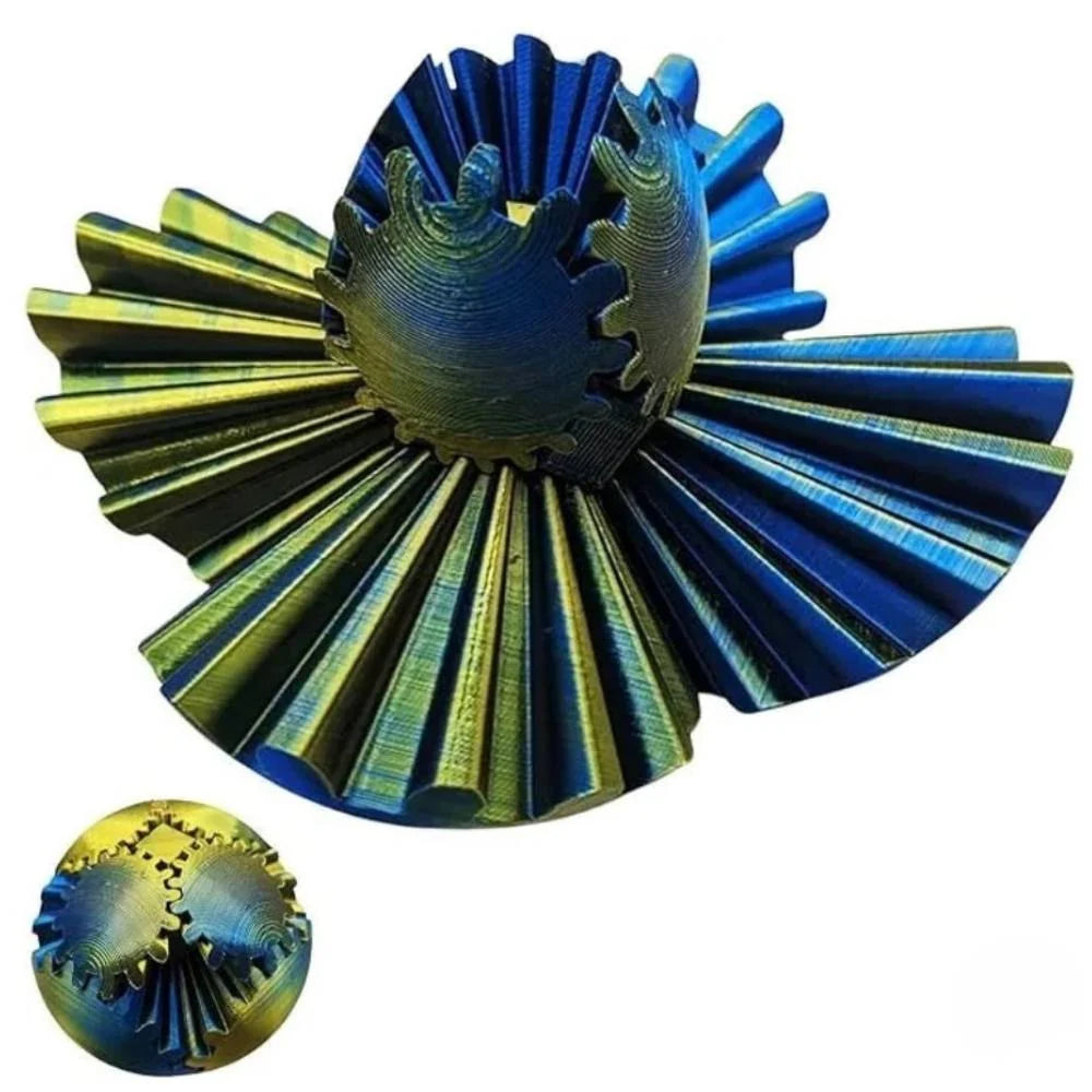 Fidget Ball Steampunk Interlocking Gears 3D Printed