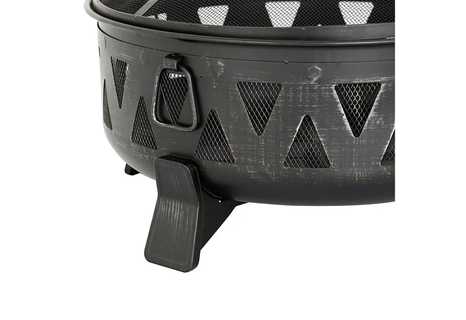 Fire Pit 30-Inch Steel Spark Screen & Poker Included