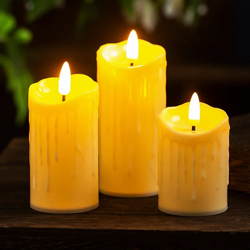 Flameless Candle Realistic Wax Flickering LED & Battery Operated