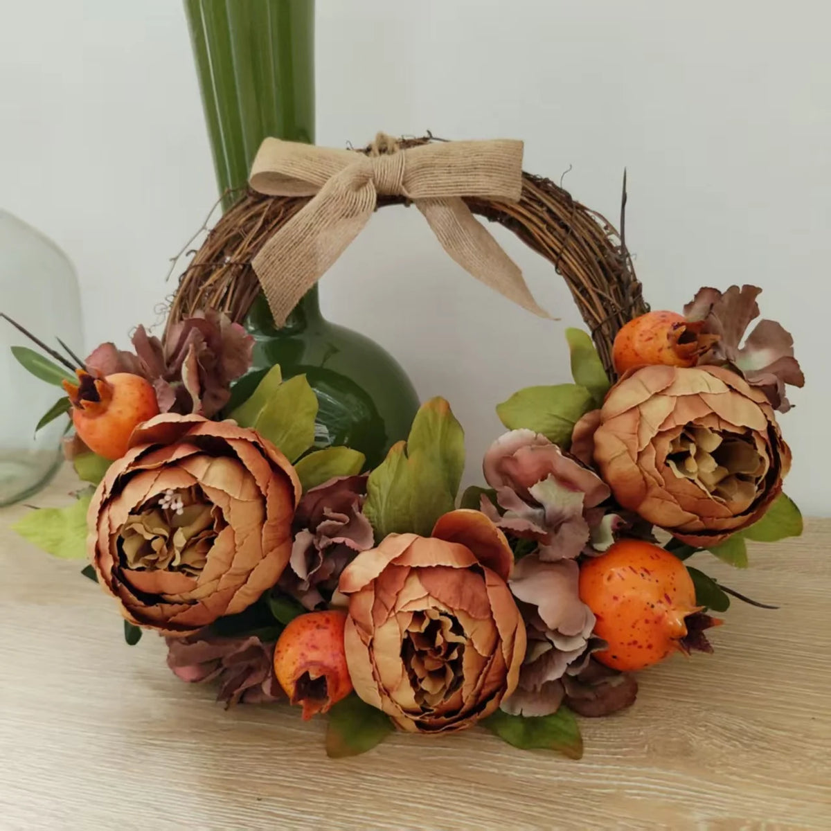 Floral Wreath Rustic Lifelike Artificial