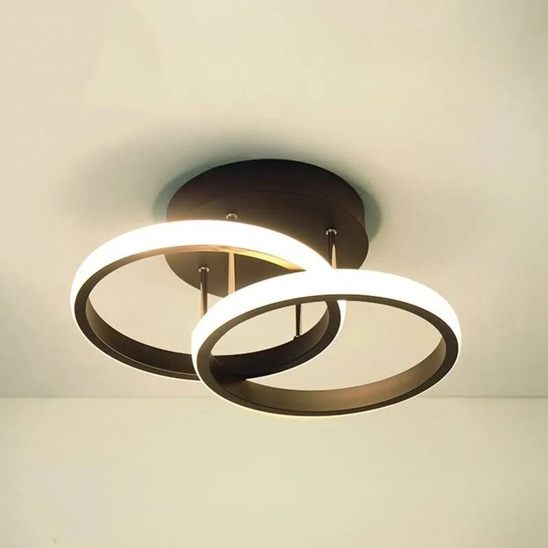 Flush Mount Ceiling Light Integrated LED Geometric Rings