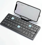 Folding Keyboard Bluetooth 4.0 3-Device Memory Rotating Dual Stands