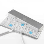 Folding Keyboard Bluetooth 4.0 3-Device Memory Rotating Dual Stands