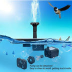 Fountain Pump Solar Floating Interchangeable Spray Heads