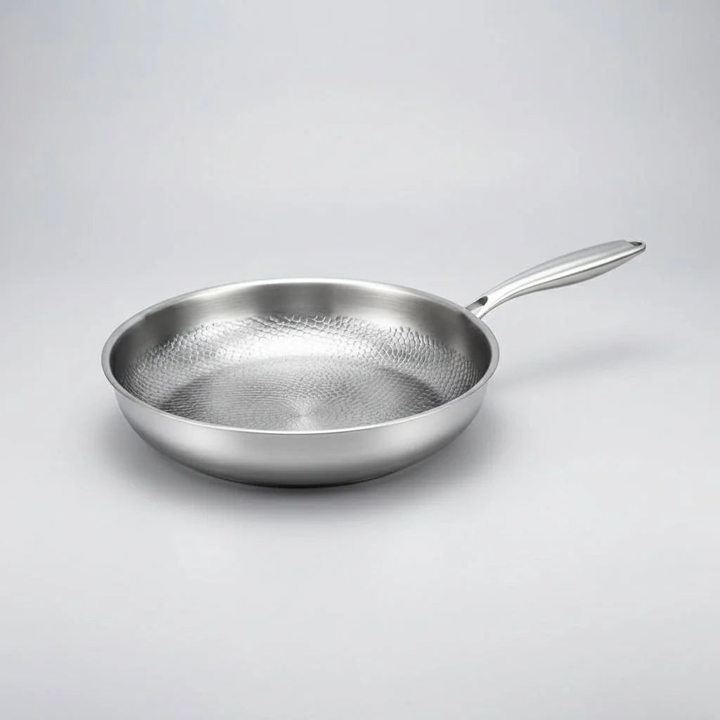 Frying Pan Hammered Titanium Natural Non-Stick Induction Compatible