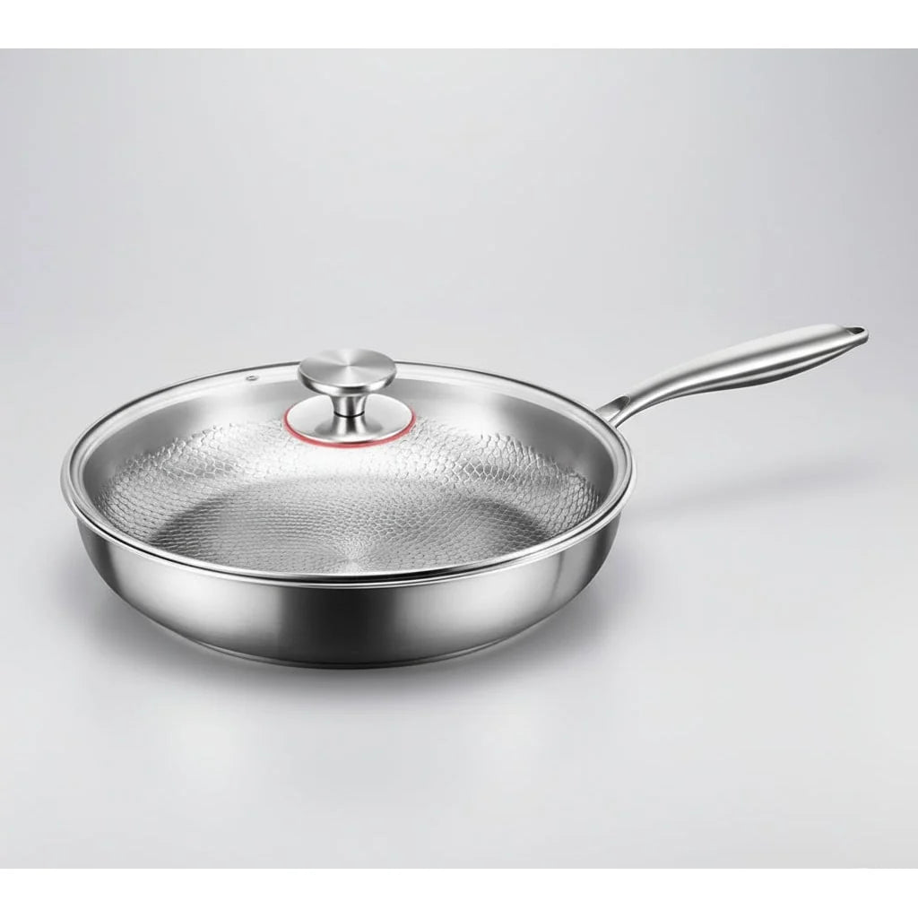Frying Pan Hammered Titanium Natural Non-Stick Induction Compatible