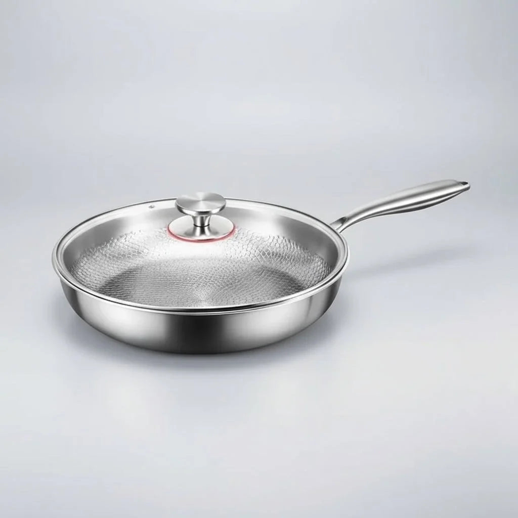 Frying Pan Hammered Titanium Natural Non-Stick Induction Compatible
