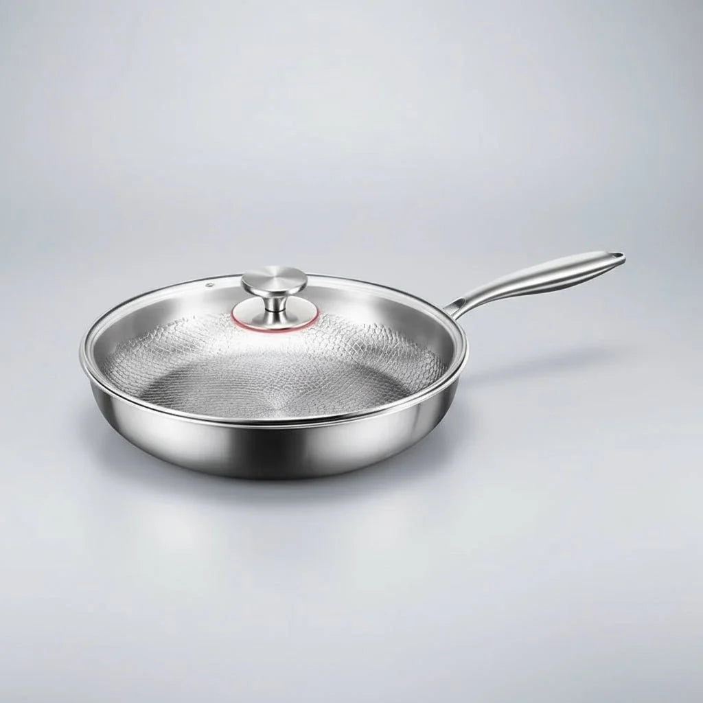 Frying Pan Hammered Titanium Natural Non-Stick Induction Compatible