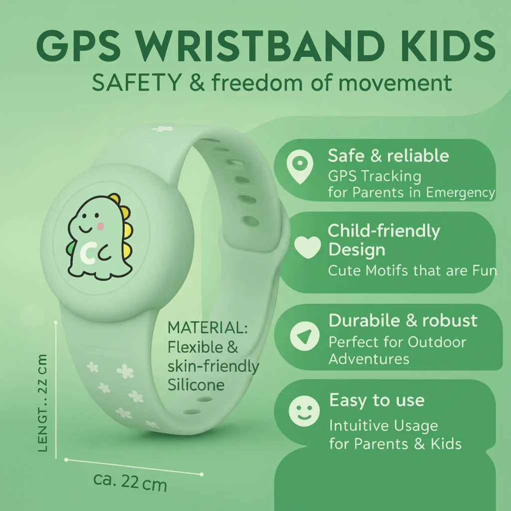 GPS Bracelet for Kids Real-Time Tracking Adjustable Fit