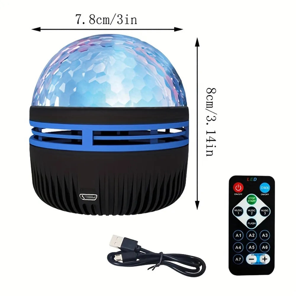 Galaxy Projector Aurora & Stars Music-Syncing USB Powered