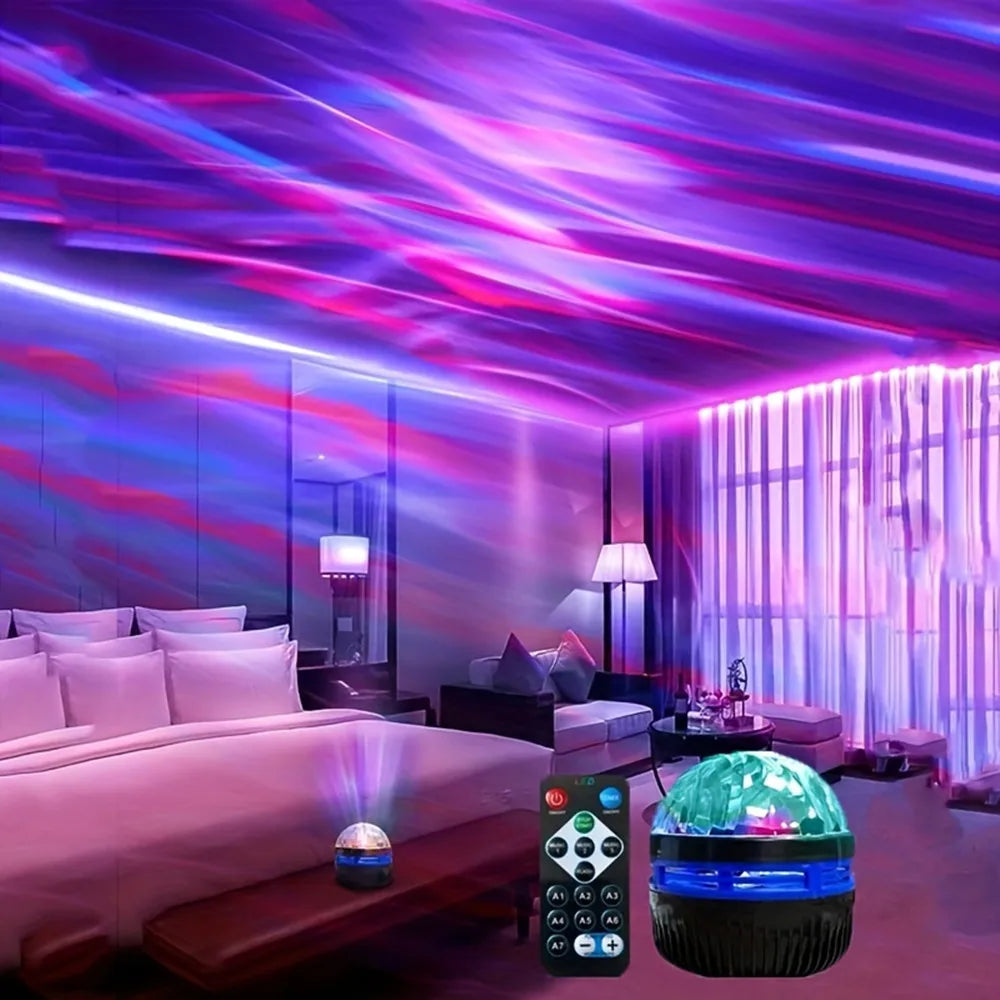 Galaxy Projector Aurora & Stars Music-Syncing USB Powered