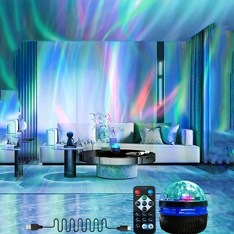 Galaxy Projector Aurora & Stars Music-Syncing USB Powered
