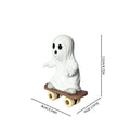 Ghost Figurine Skateboard Design Compact Shelf Decor