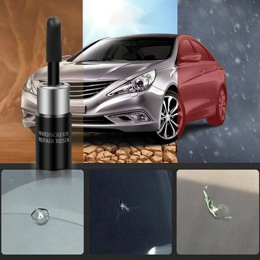 Glass Repair Kit Clear Adhesive Prevents Crack Expansion