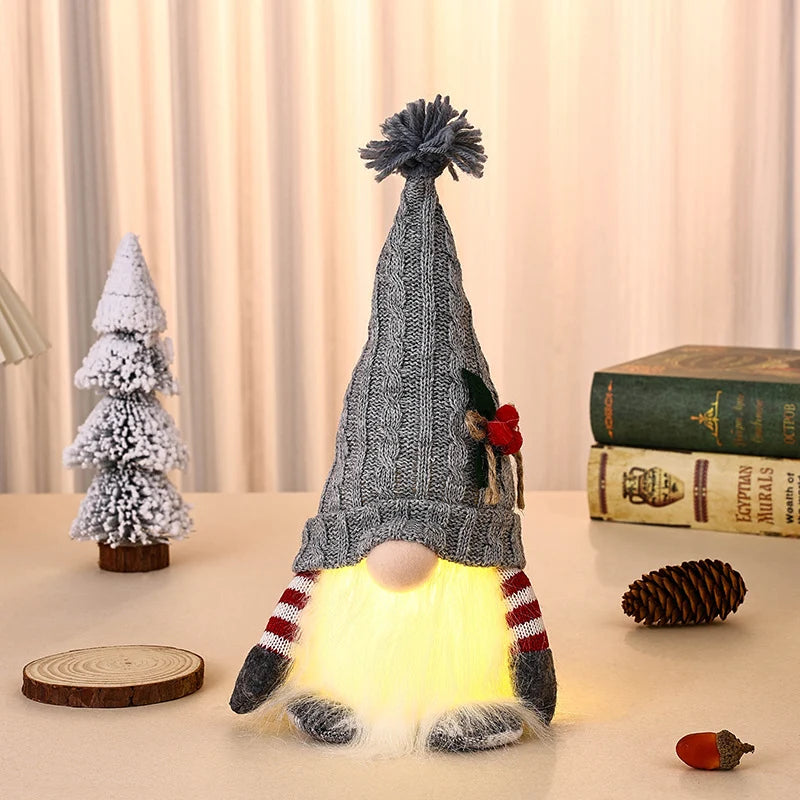 Gnome Lamp Knitted Hat Plug-In Warm White LED