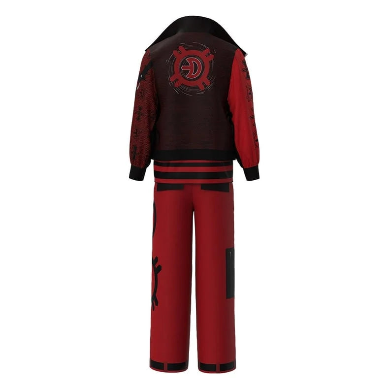 Halloween Costume Set Striped Tee & Zip Jacket