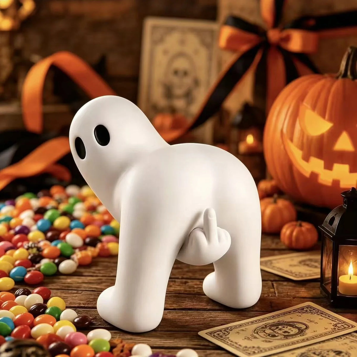 Halloween Ghost Figure Weatherproof Tabletop & Garden Decor