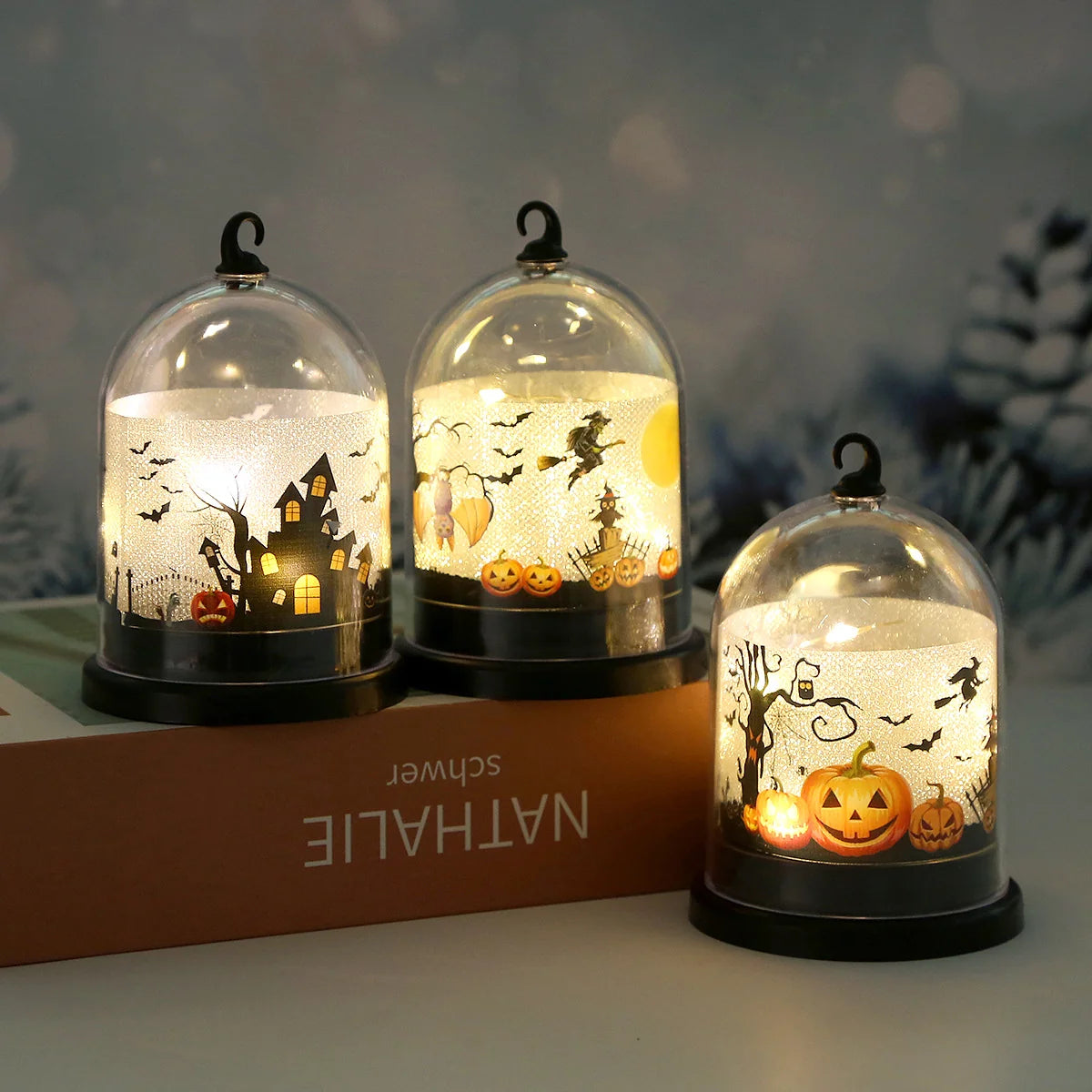 Halloween Lamp Soft LED Glass Dome