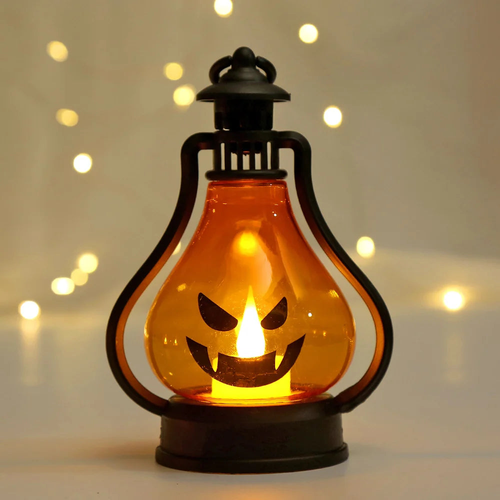 Halloween Lantern Pumpkin Face LED Battery-Powered