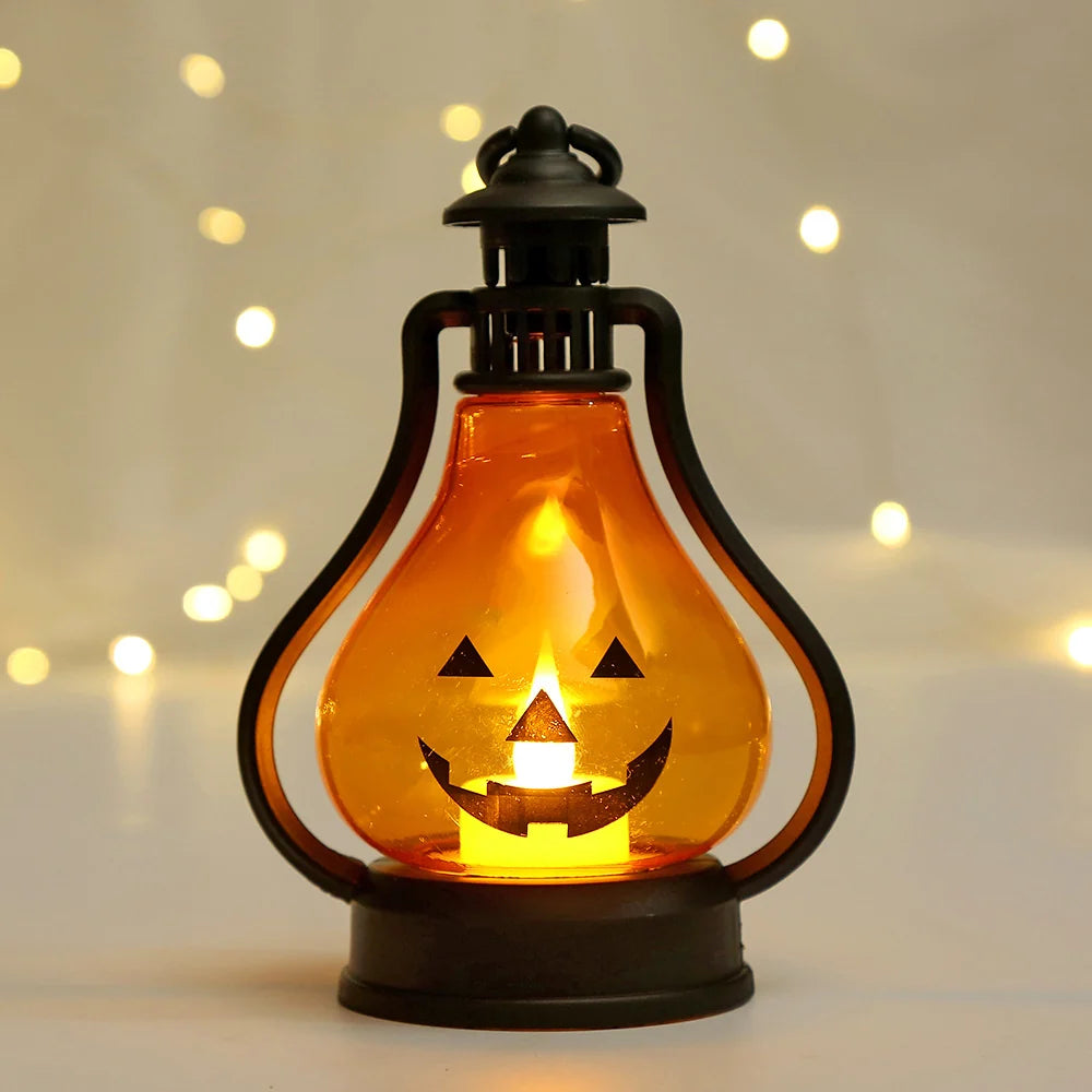 Halloween Lantern Pumpkin Face LED Battery-Powered